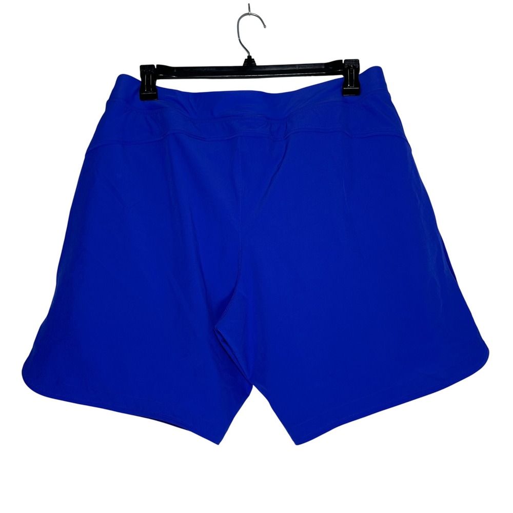 Lands End Womens Royal Blue Swim Board Shorts Pockets Drawstring 16P Petite - Picture 2 of 5